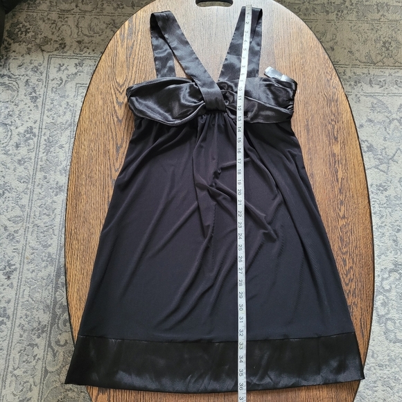Bisou Bisou Black Satin Formal Dress Size Women's 12 NEW with Tags - Picture 11 of 13